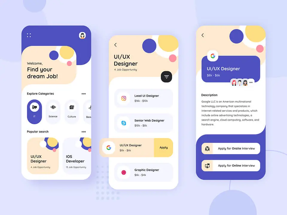 Job Finding App project preview